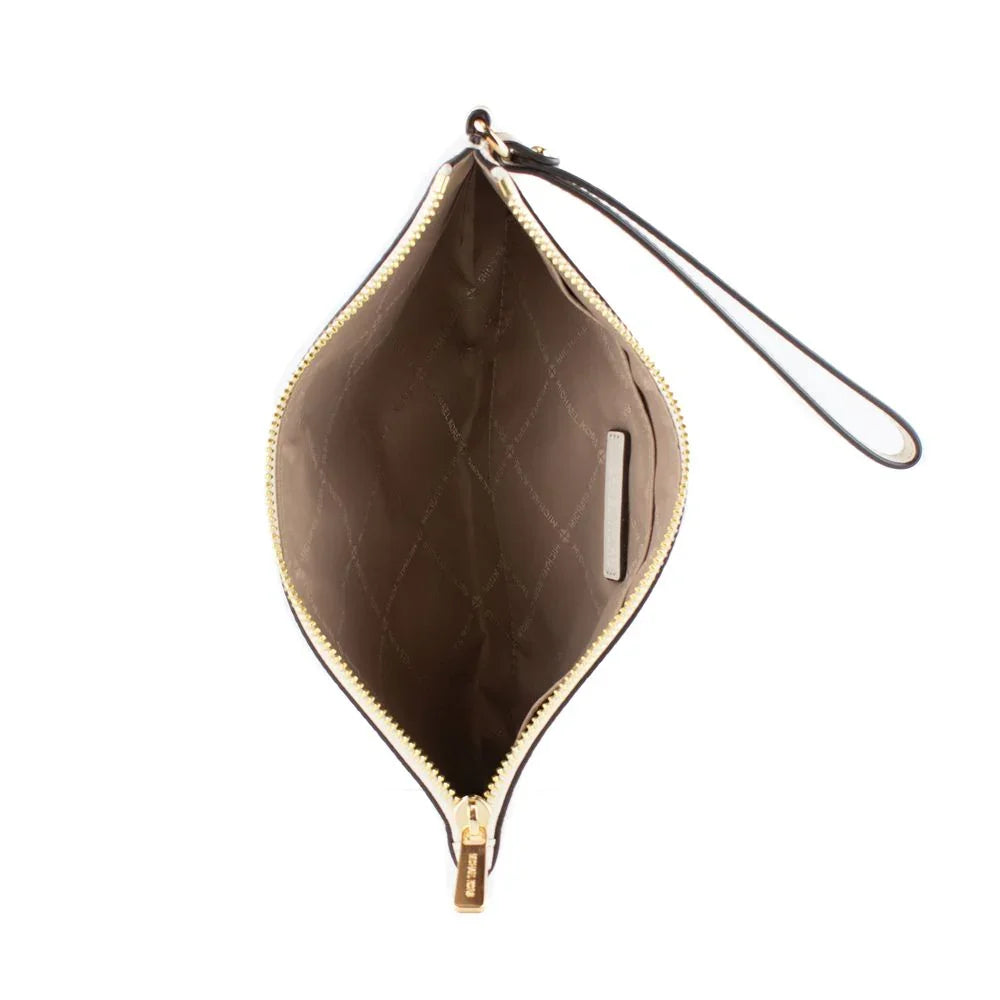 Borsa a mano in pelle beige Michael Kors