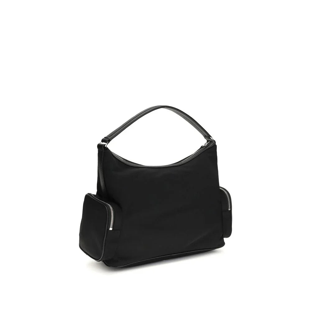 Stella McCartney Schwarze Nylon-Schultertasche