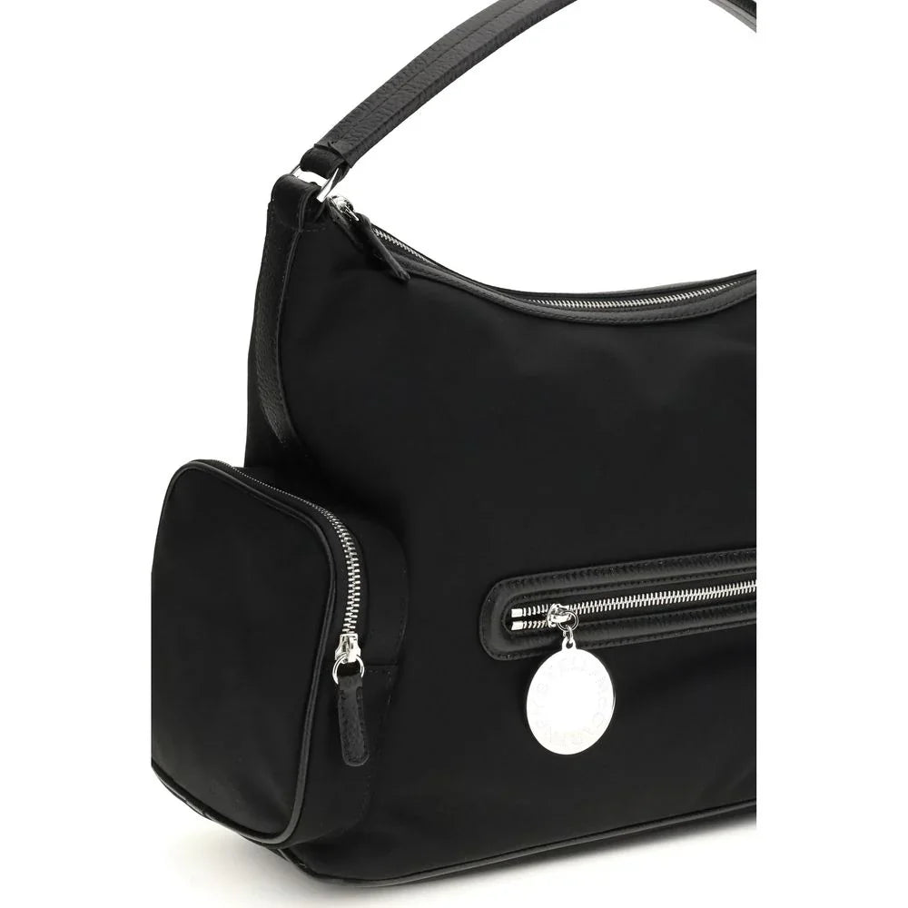 Stella McCartney Schwarze Nylon-Schultertasche