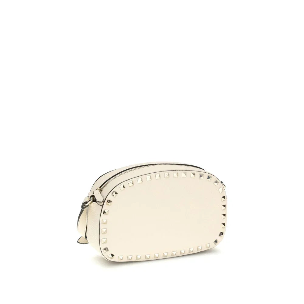 Valentino Garavani Cream Calf Leather Bos Taurus Shoulder Bag