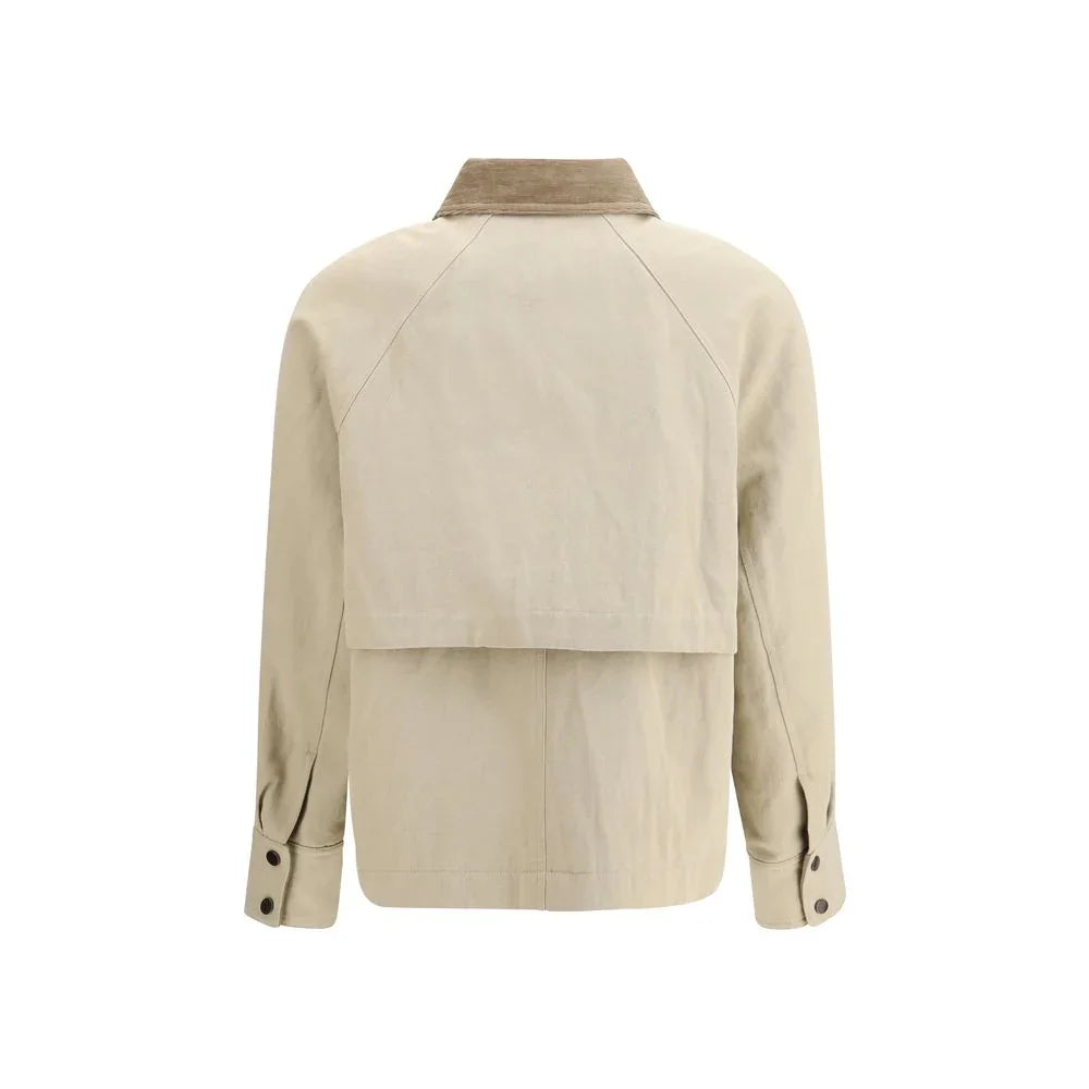 Brunello Cucinelli Beige Cotton Coat