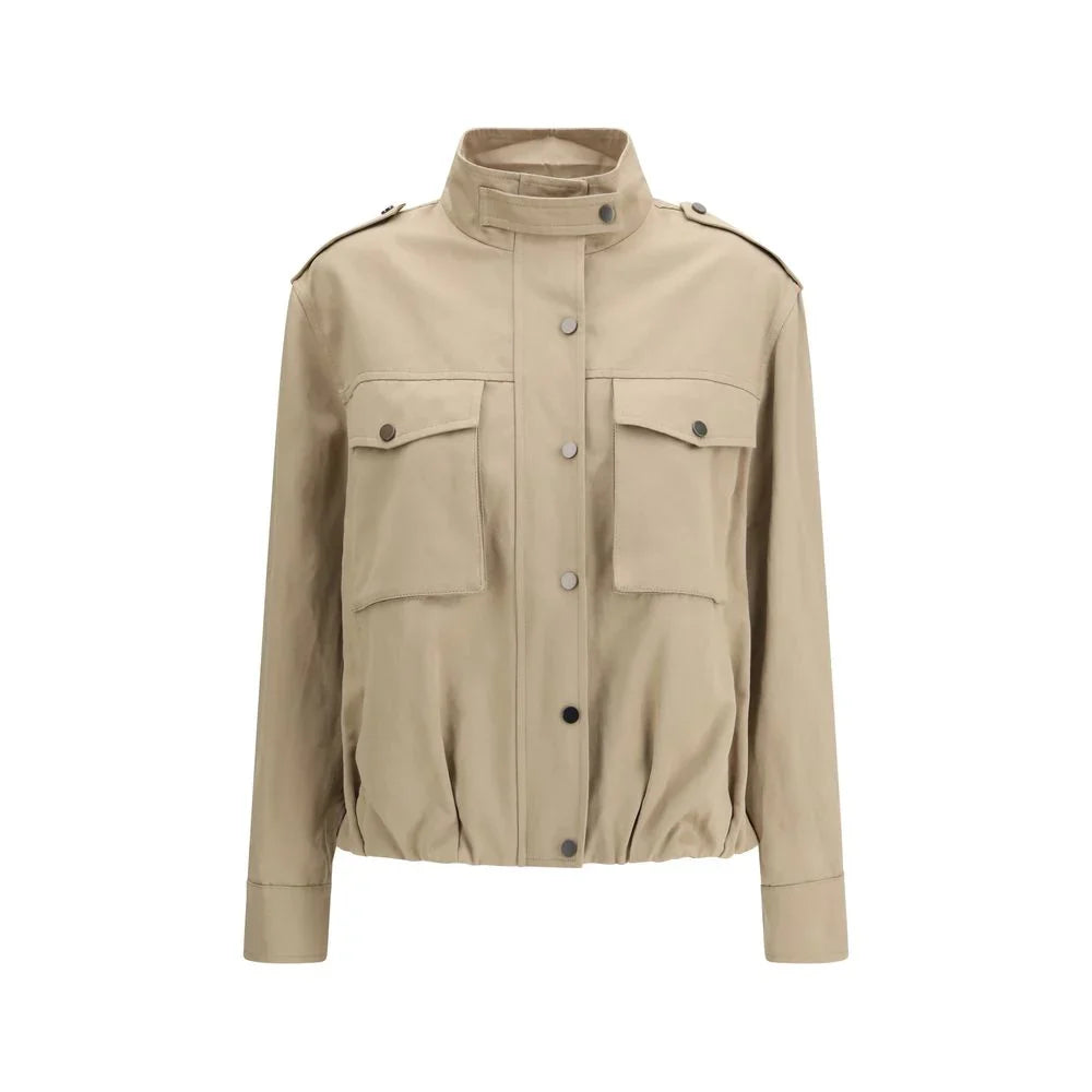 Brunello Cucinelli Beige Cotton Coat