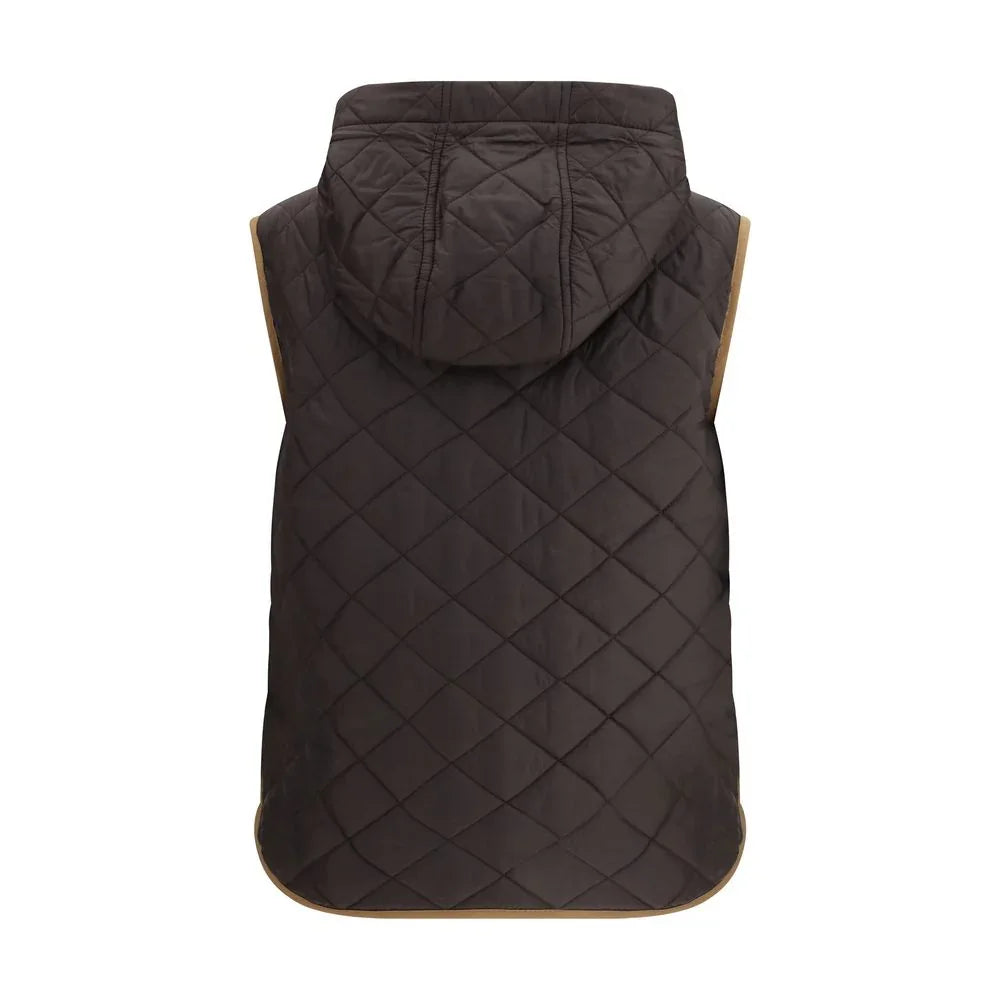 Brunello Cucinelli Brown Nylon Sleveless Jacket