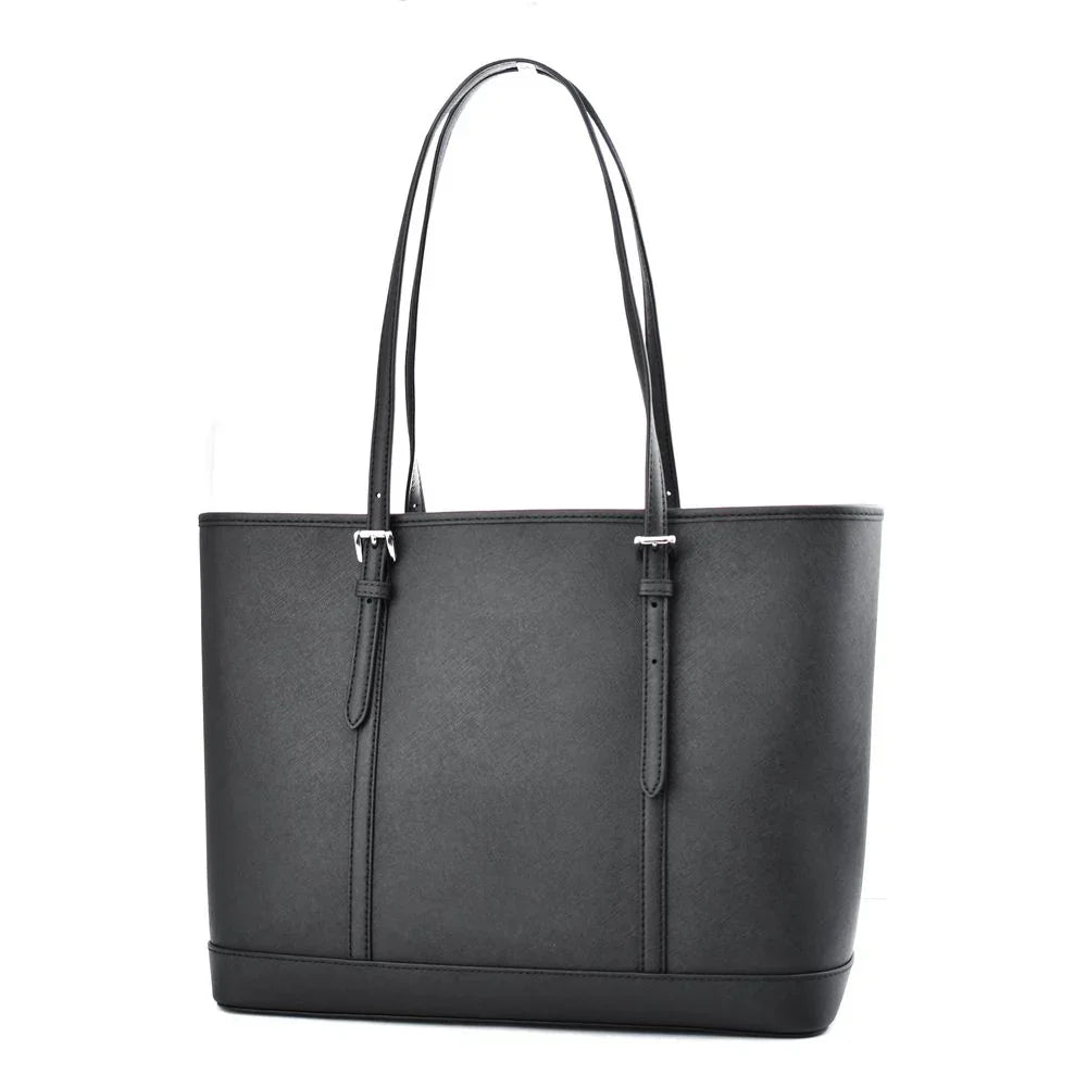 Michael Kors Black Leather Tote Bag