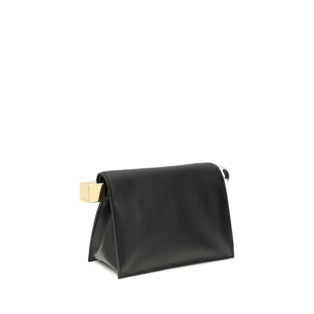 Jacquemus Clutch-Tasche aus schwarzem Kalbsleder, Bos Taurus