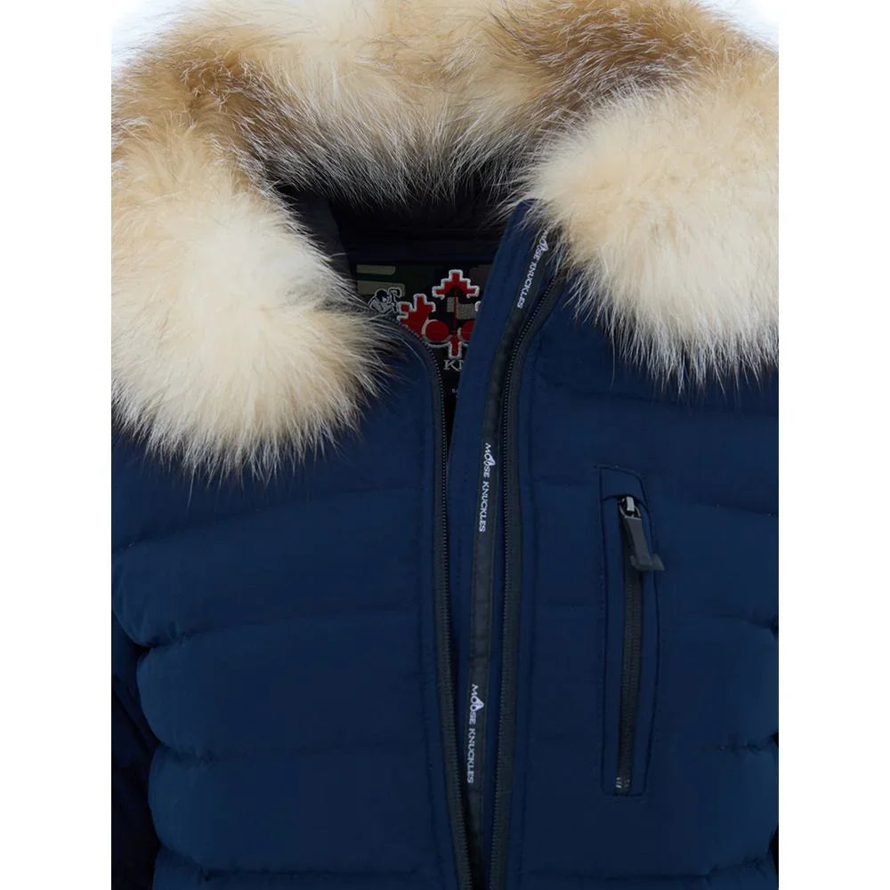 Moose Knuckles Blue Cotton Coat