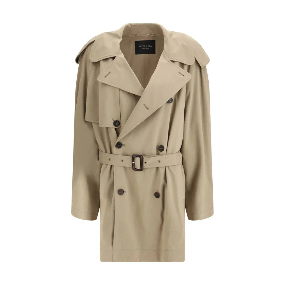 Balenciaga Beige Cotton Trench Coat