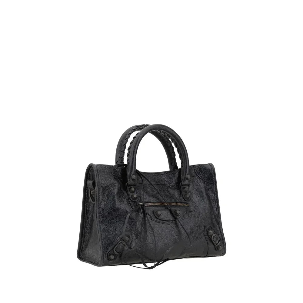 Balenciaga Black Calf Leather Bos Taurus Shoulder Bag