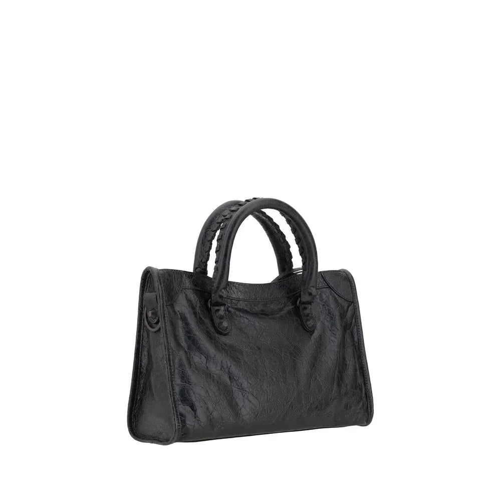 Balenciaga Black Calf Leather Bos Taurus Shoulder Bag