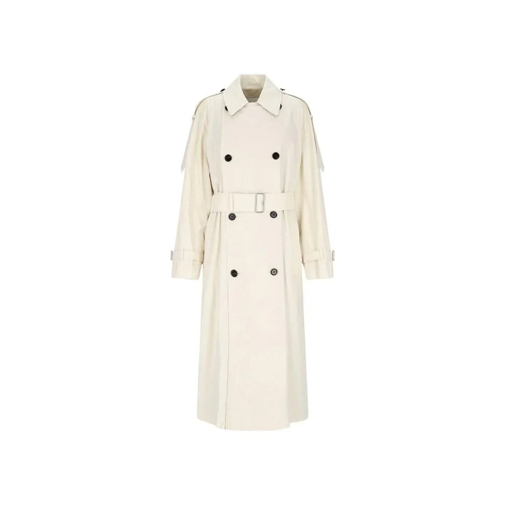Burberry White Cotton Coat