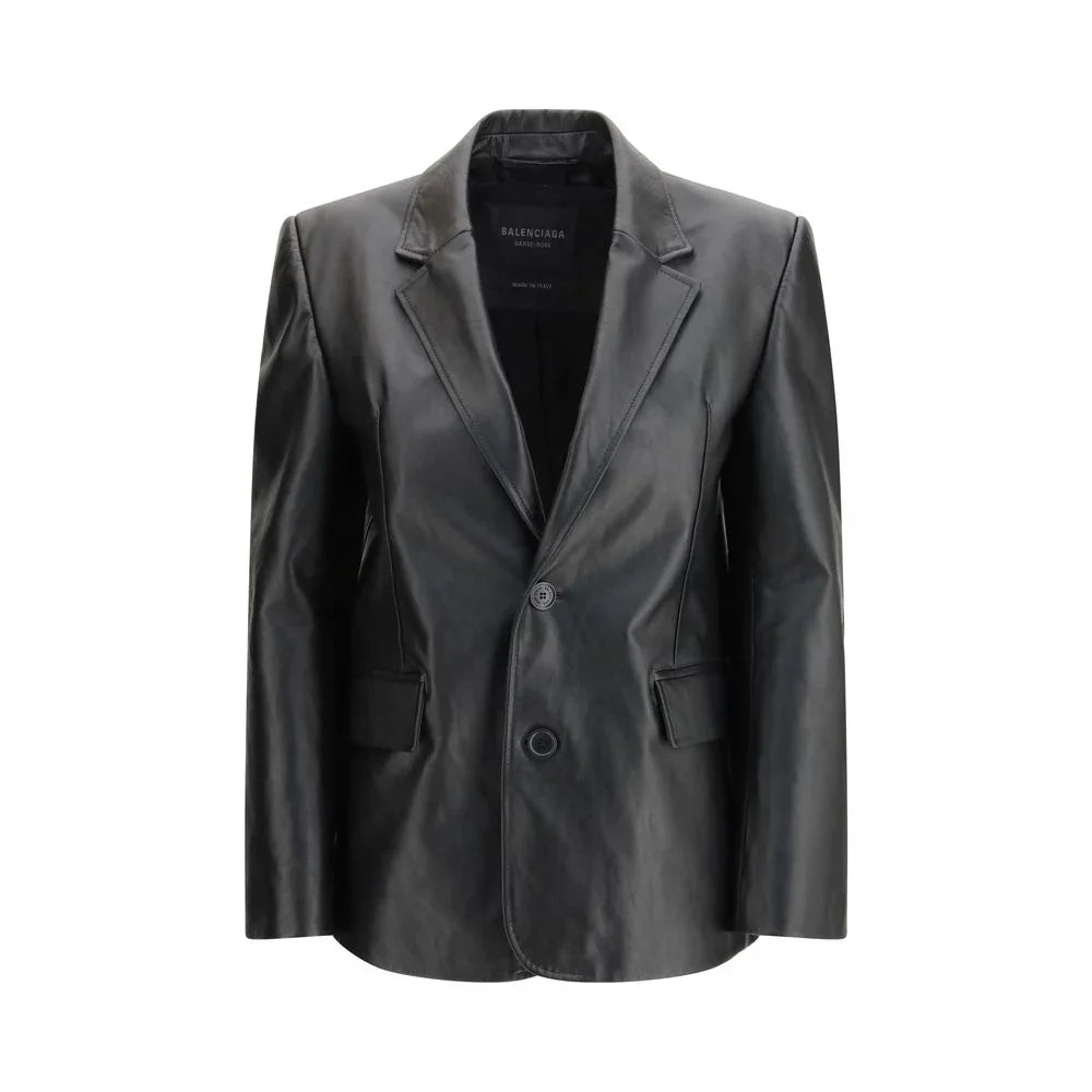 Balenciaga Black Leather Jacket