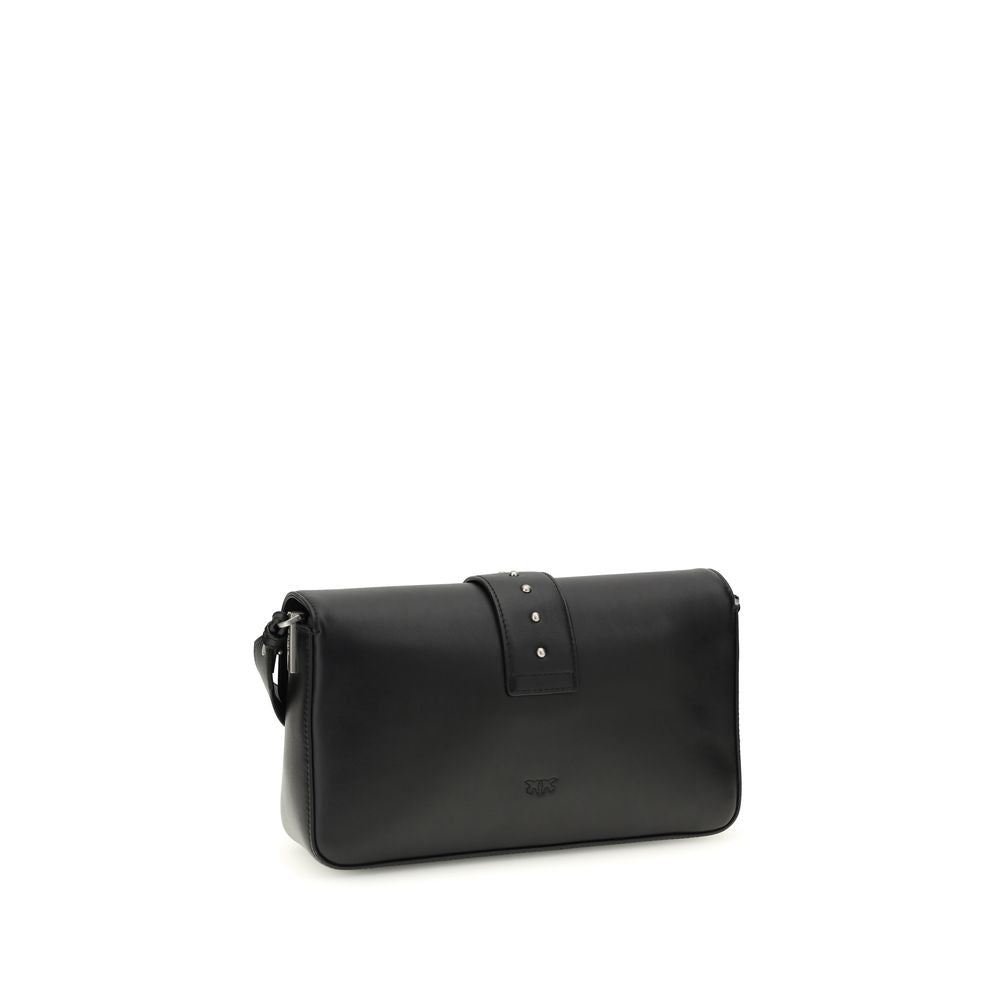 PINKO Black Leather Shoulder Bag