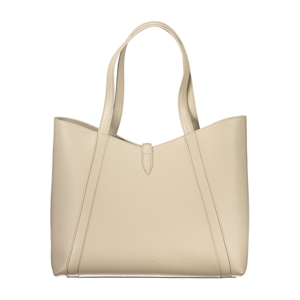 Furla Beige Leather Handbag