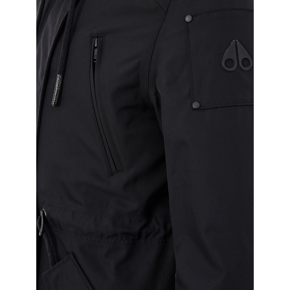 Moose Knuckles Black Cotton Parka