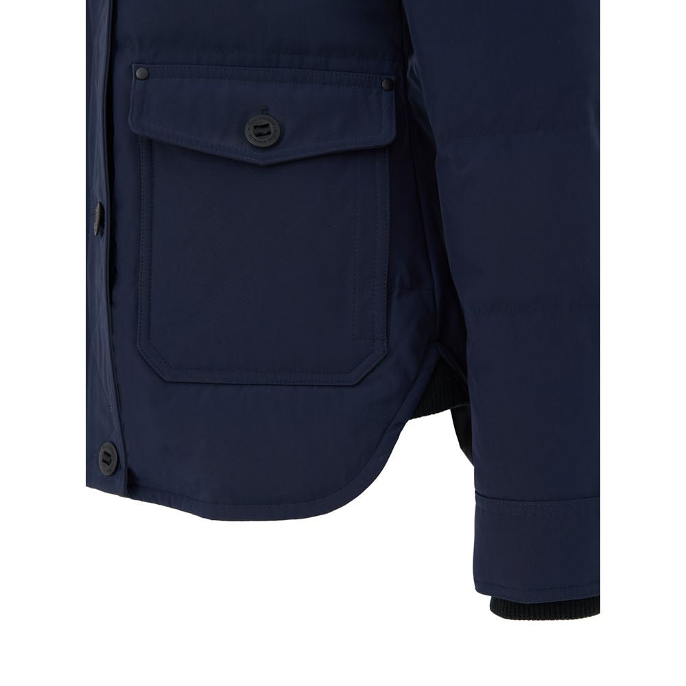 Moose Knuckles Blue Cotton Parka