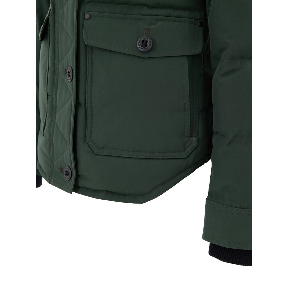 Moose Knuckles Green Nylon Coat