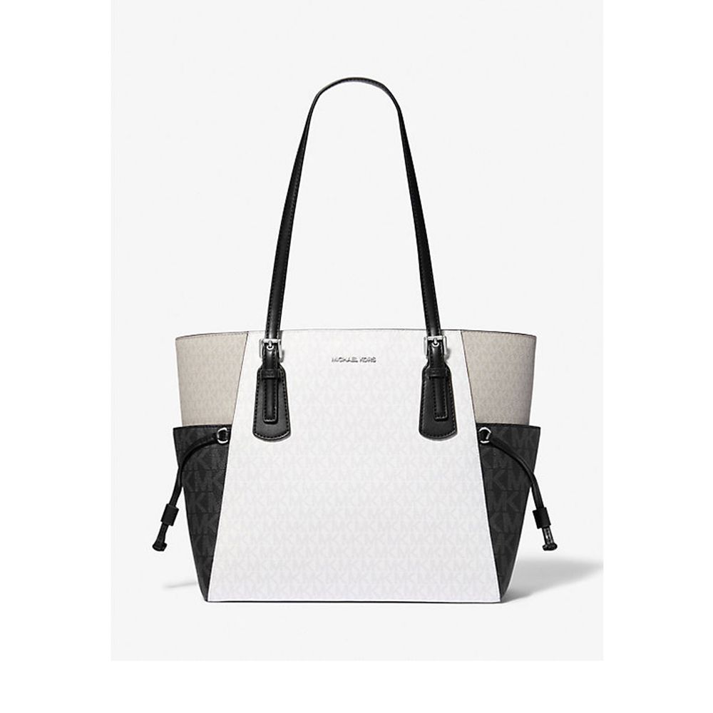 Michael Kors White Canvas Tote Bag