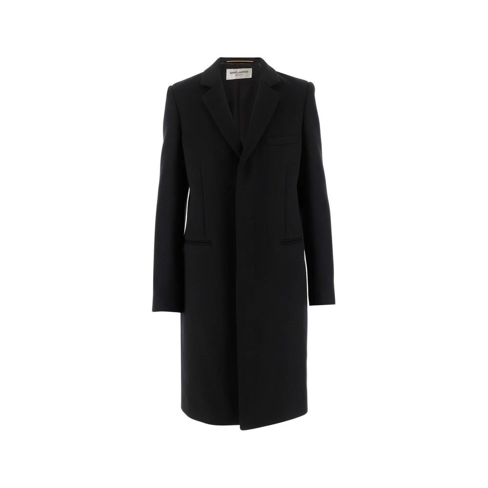 Saint Laurent Black Wool Coat