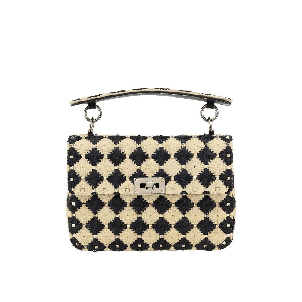 Valentino Garavani Black Raffia Handbag
