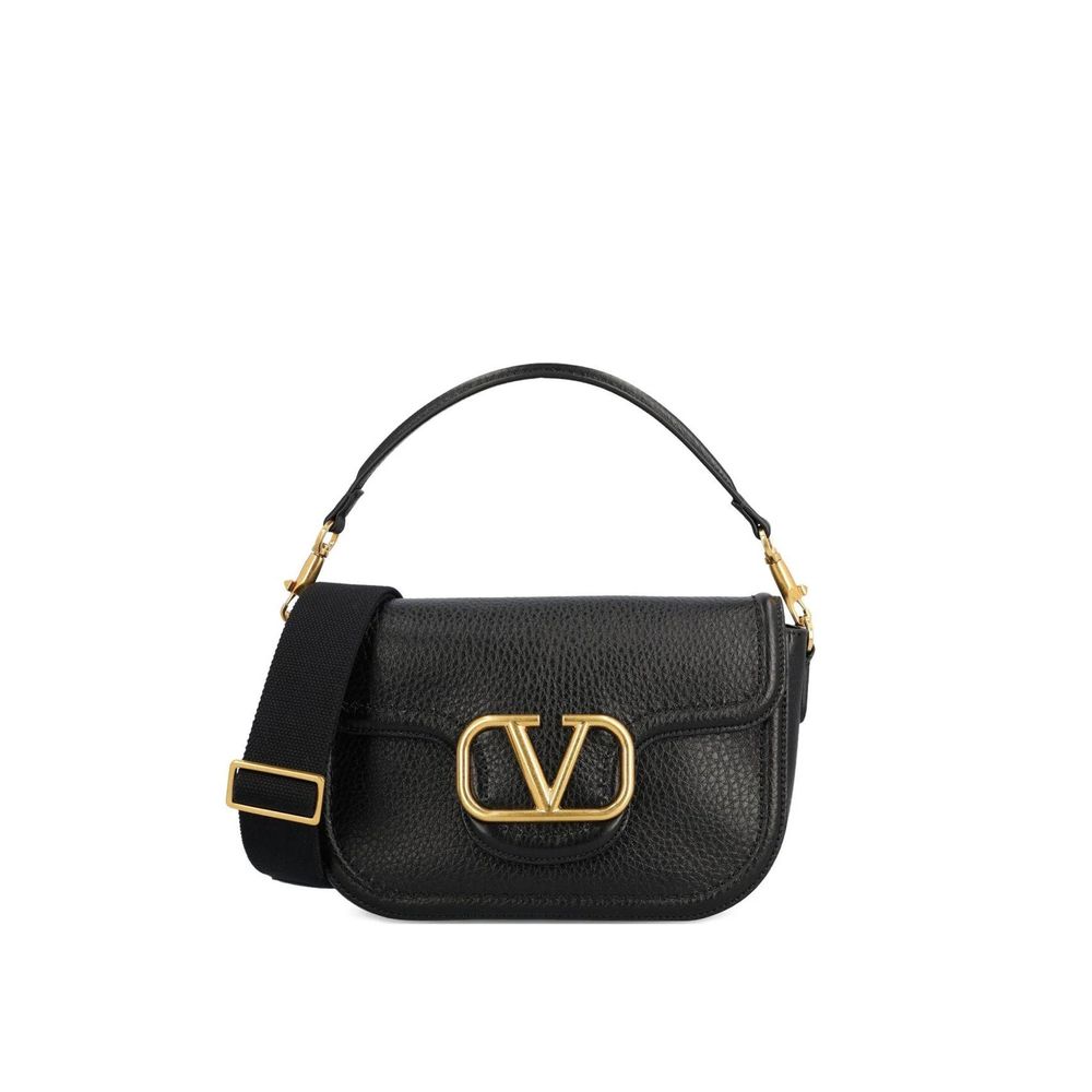 Valentino Garavani Black Leather Shoulder Bag