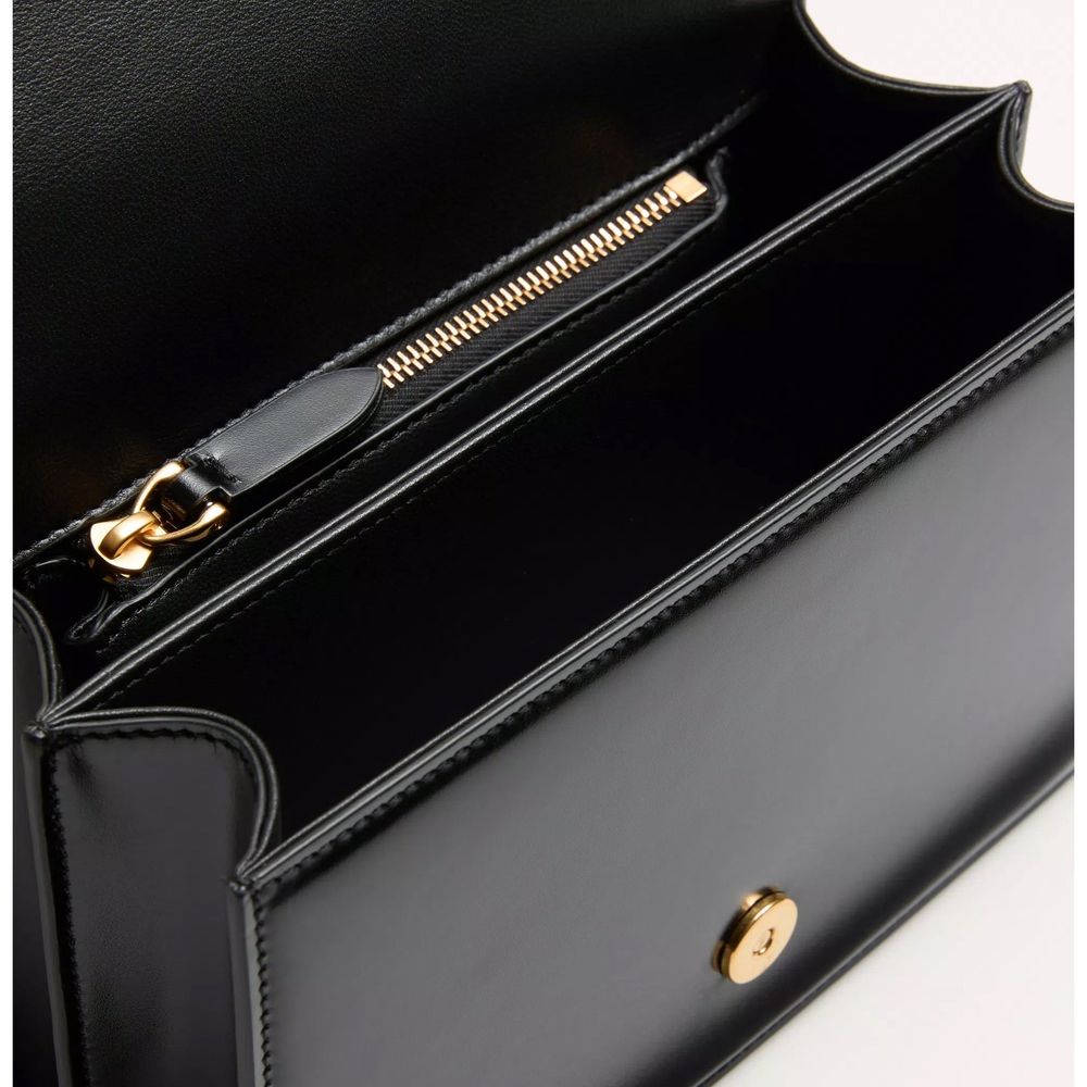 Valentino Garavani Black Leather Shoulder Bag