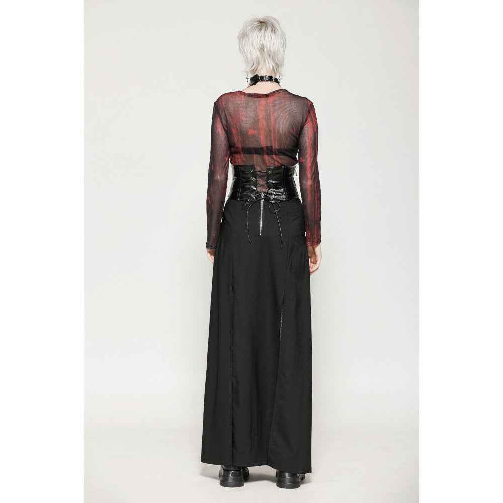 Dark in Lia Punk Love Patent Leather Waist Corset with Metal Accents