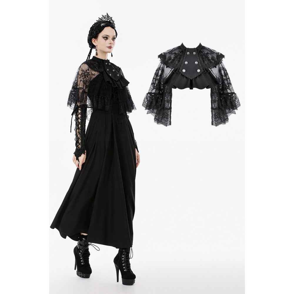 Dark in Love Bellatrix Lace Ruffle Capelet