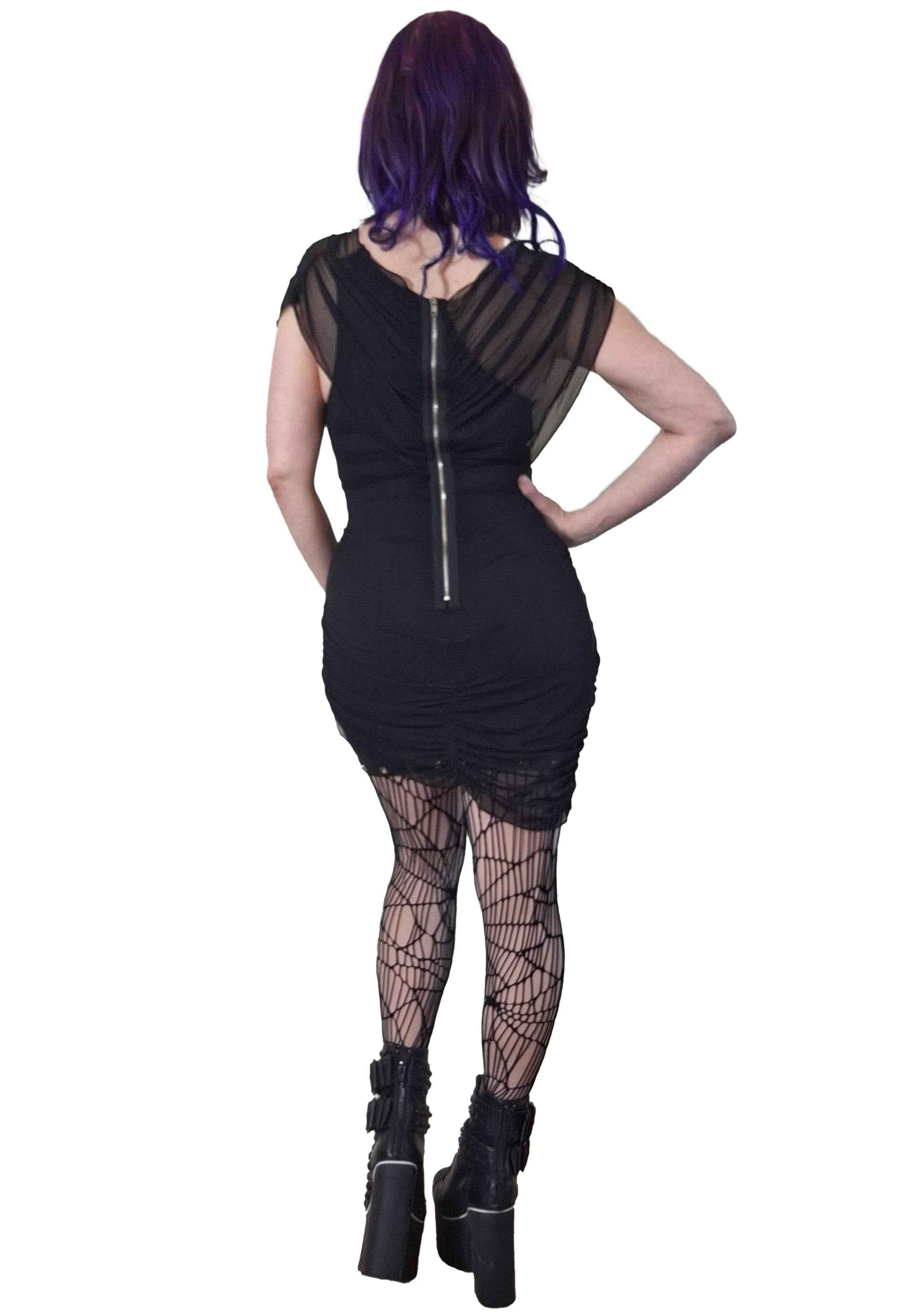 Necessary Evil Venus Wrapped Mesh Mini Dress - Size UK 8 Left Only!