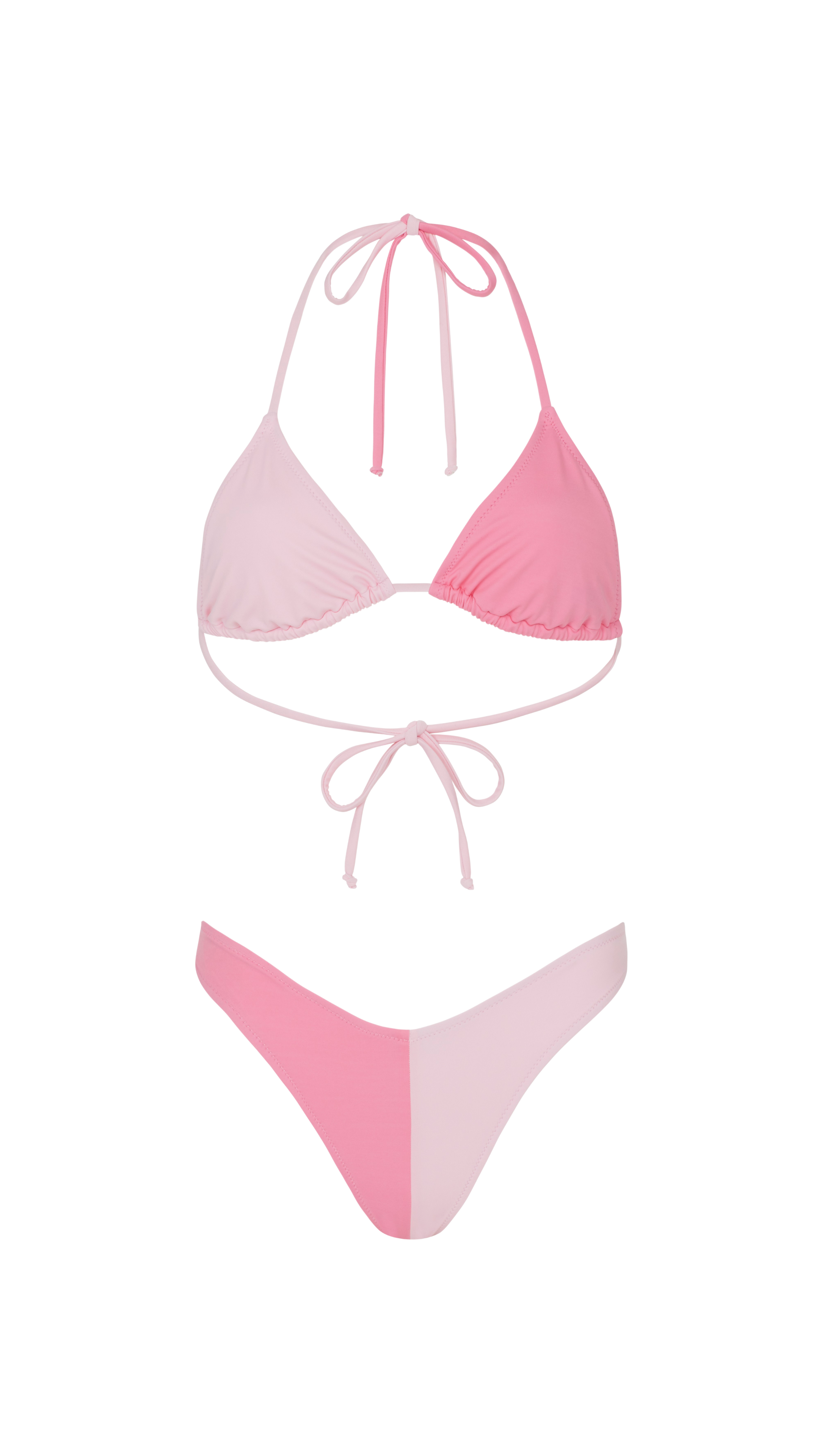 Pink Colour Duo Bikini Bottom