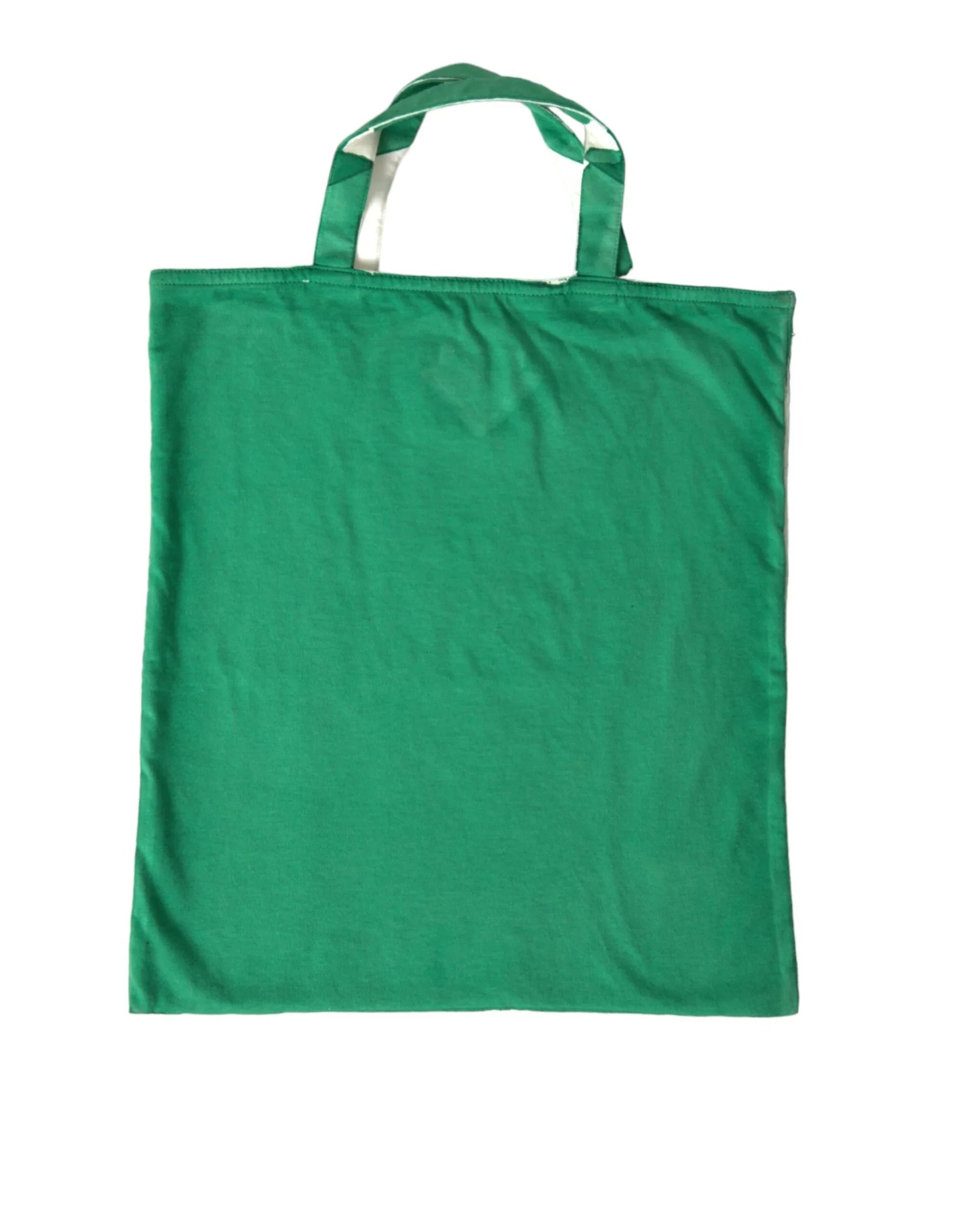Prada Green Jersey Fabric Logo Shoulder Shopping Tote Shopping Bag