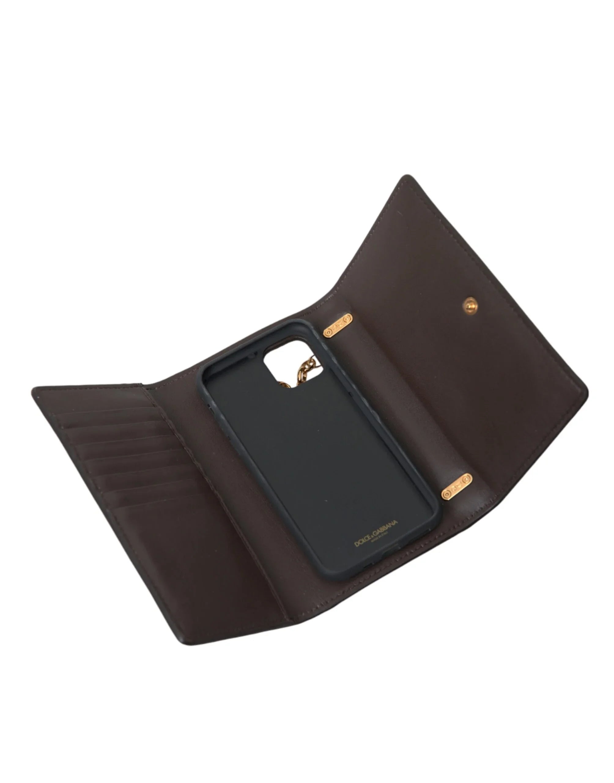 Dolce &amp; Gabbana braune Pythonleder DG Mädchen Umhängetasche Handytasche