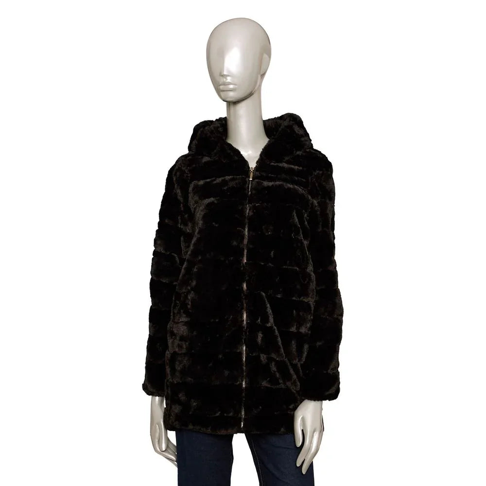 Baldinini Trend Black Polyester Women Coat