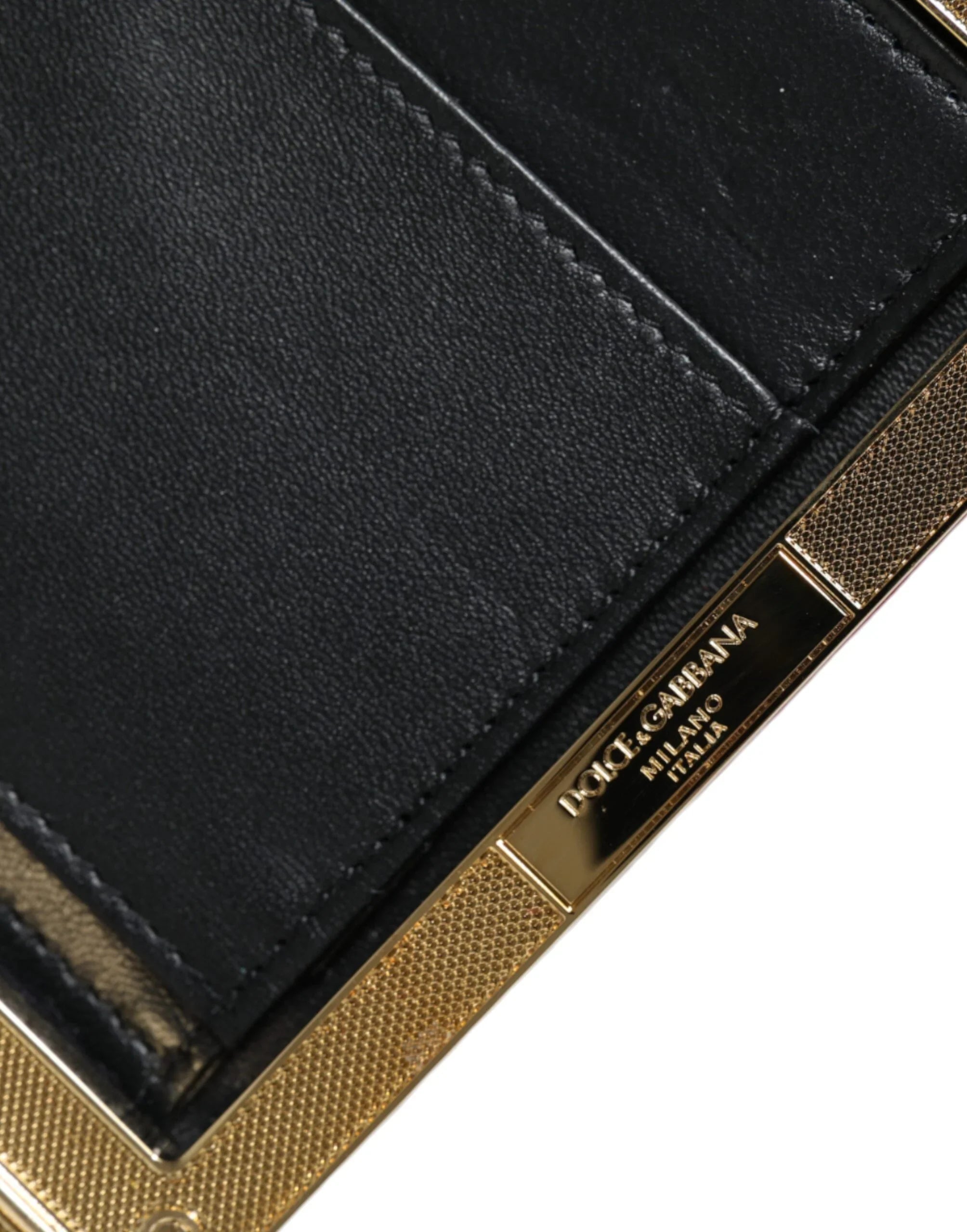 Dolce &amp; Gabbana Clutch aus rotem Samt mit goldenem Rahmen, Abendtasche