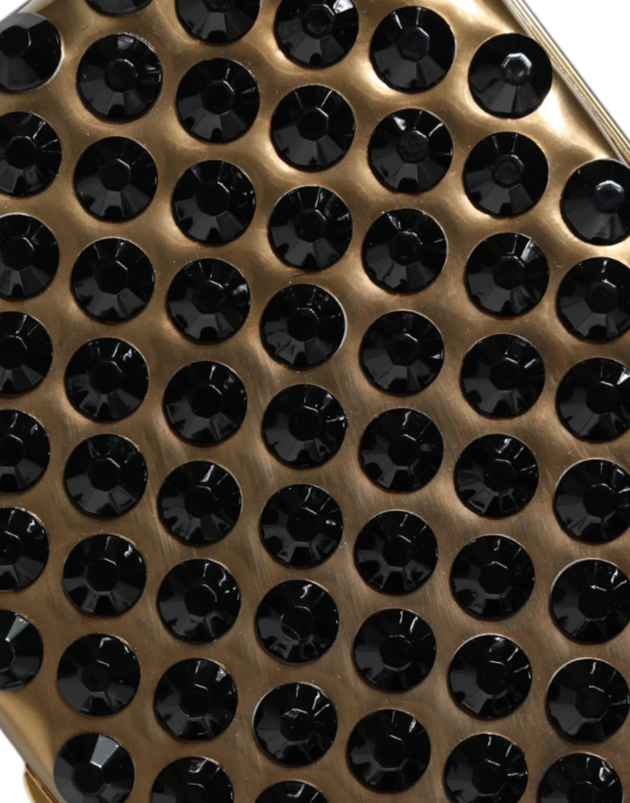 Dolce &amp; Gabbana Goldene Kristall-Clutch, zweifach gefaltet, Abendtasche für Damen