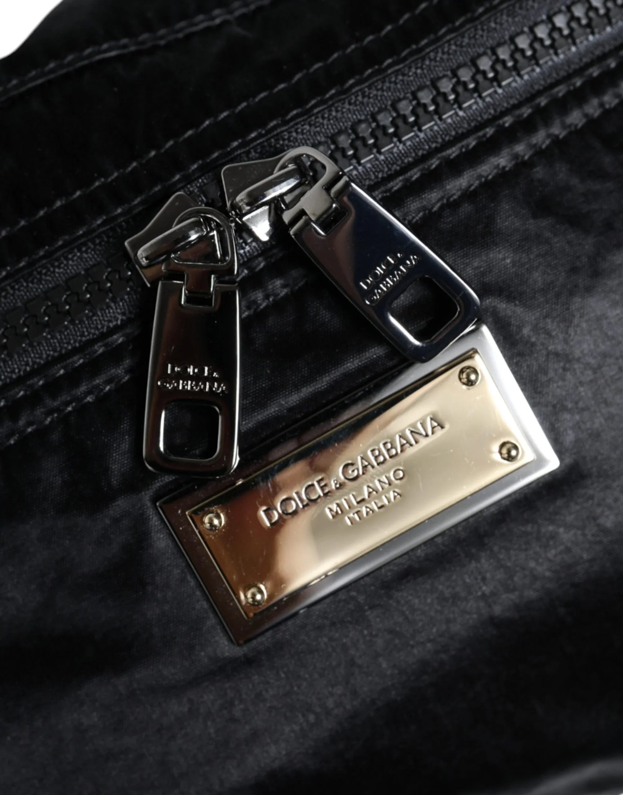 Dolce &amp; Gabbana Gürteltasche aus schwarzem Nylon