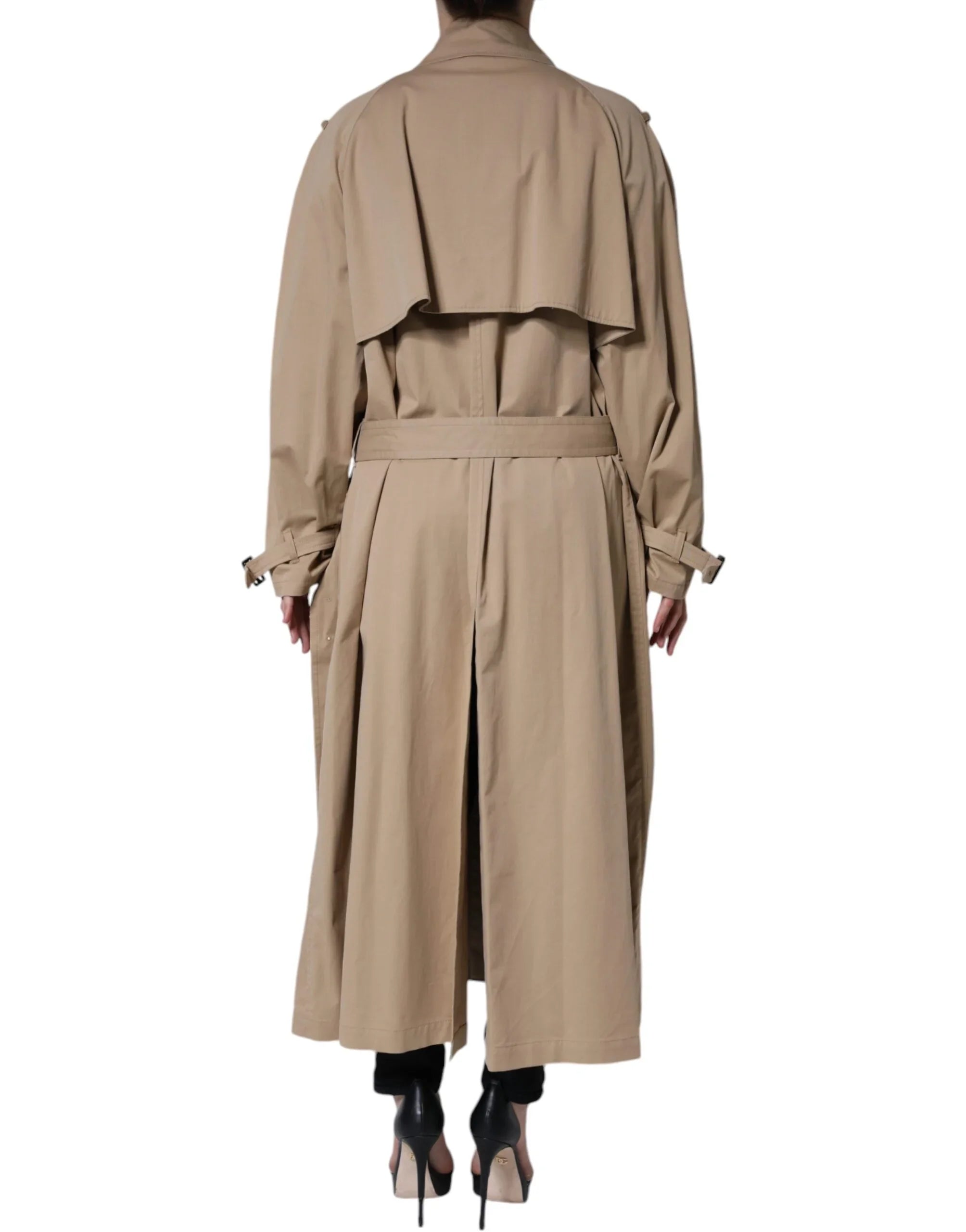 Giacca trench doppiopetto color cachi Dolce &amp; Gabbana