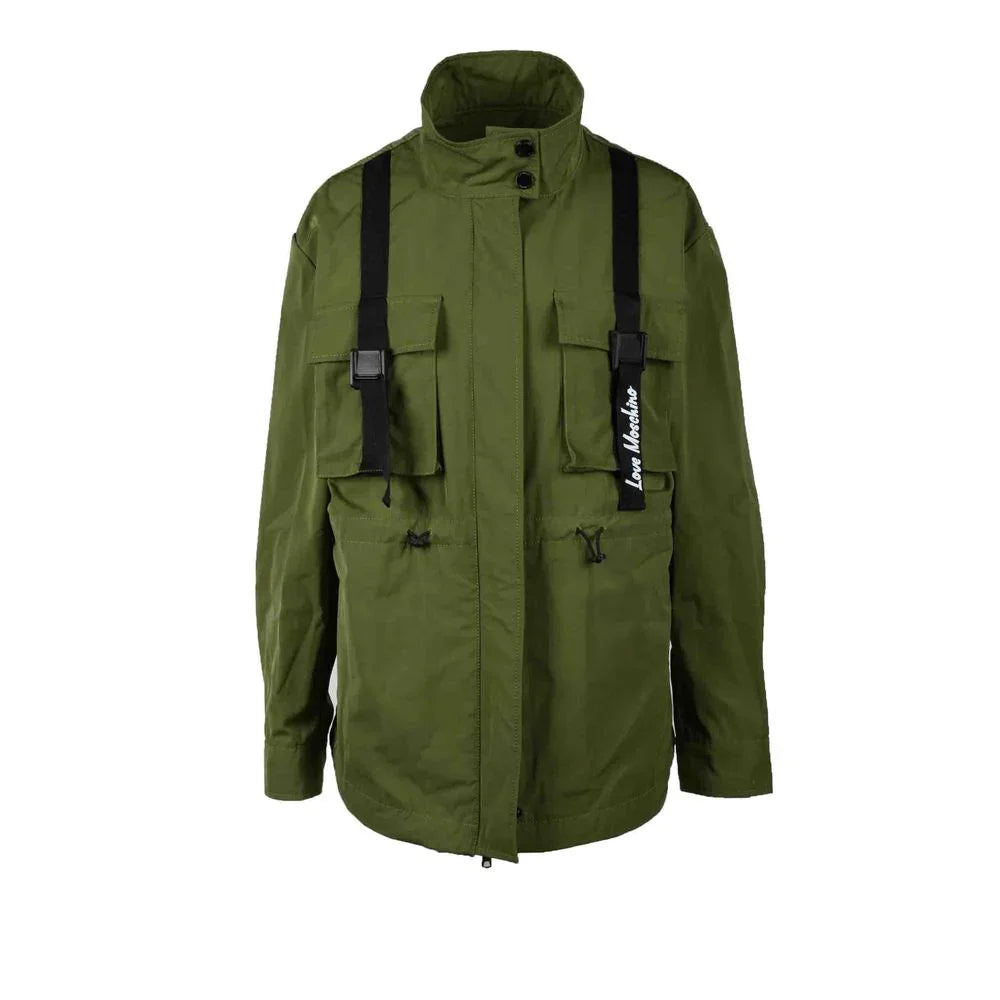 Love Moschino Green Polyester Parka