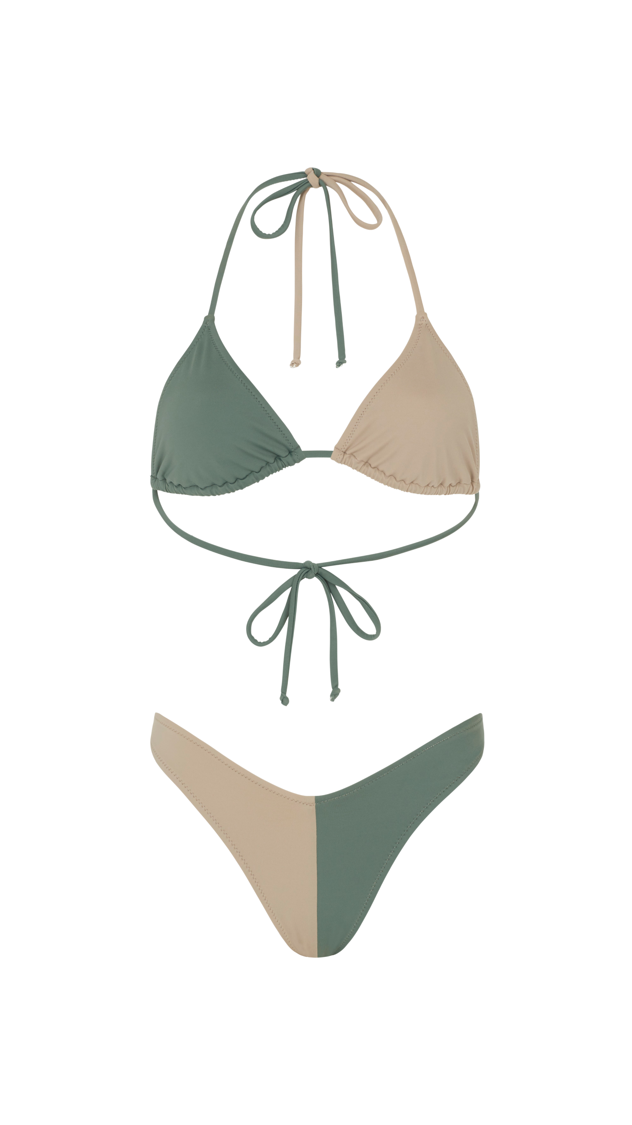 Khaki Colour Duo Bikini Bottom