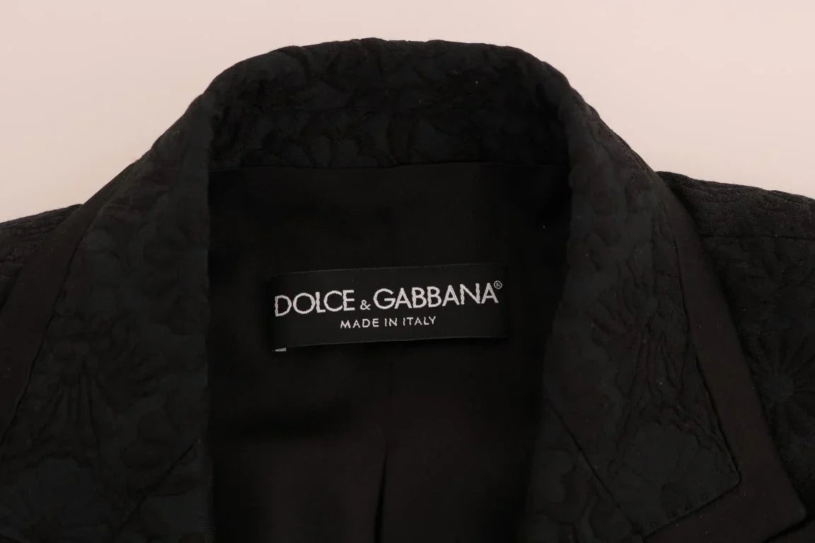 Dolce & Gabbana Black Brocade Blazer Jacket