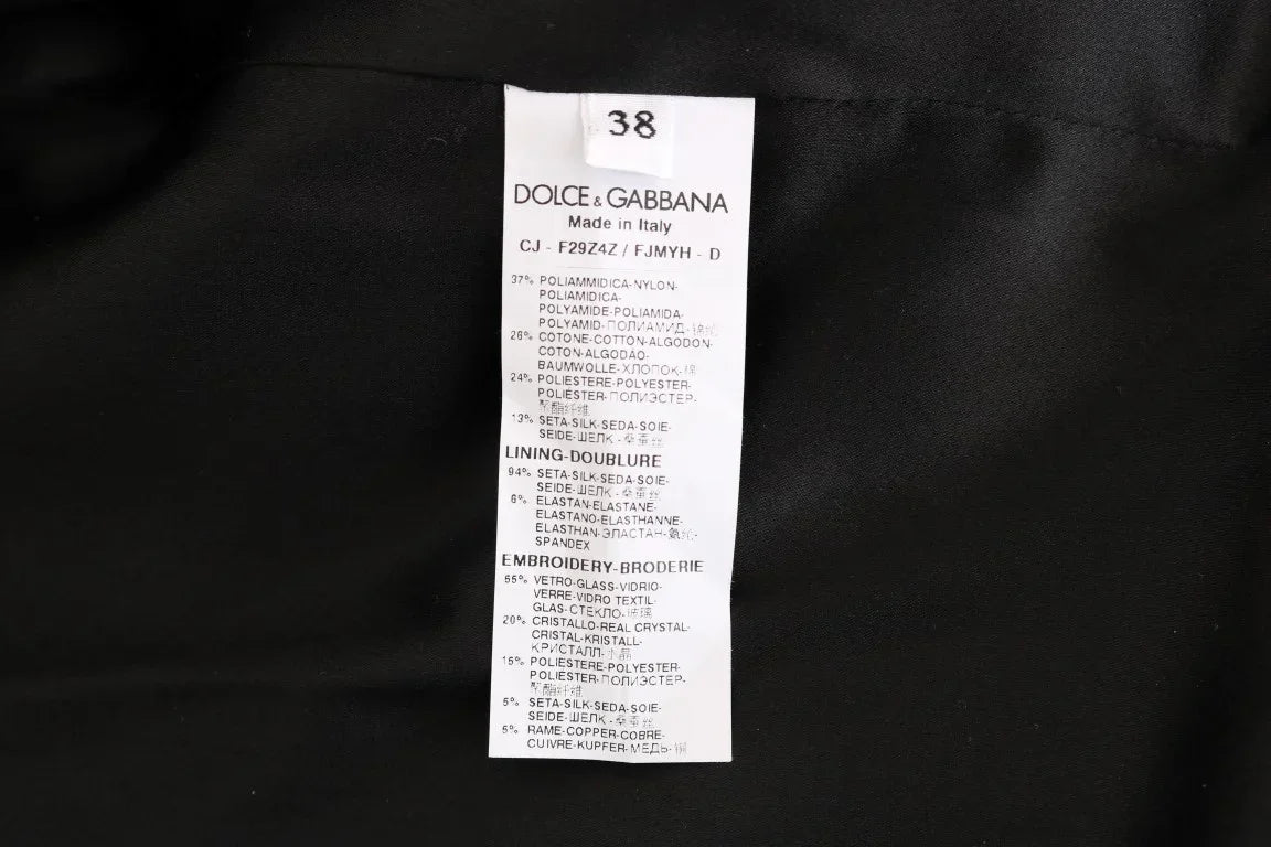 Dolce & Gabbana Black Brocade Blazer Jacket