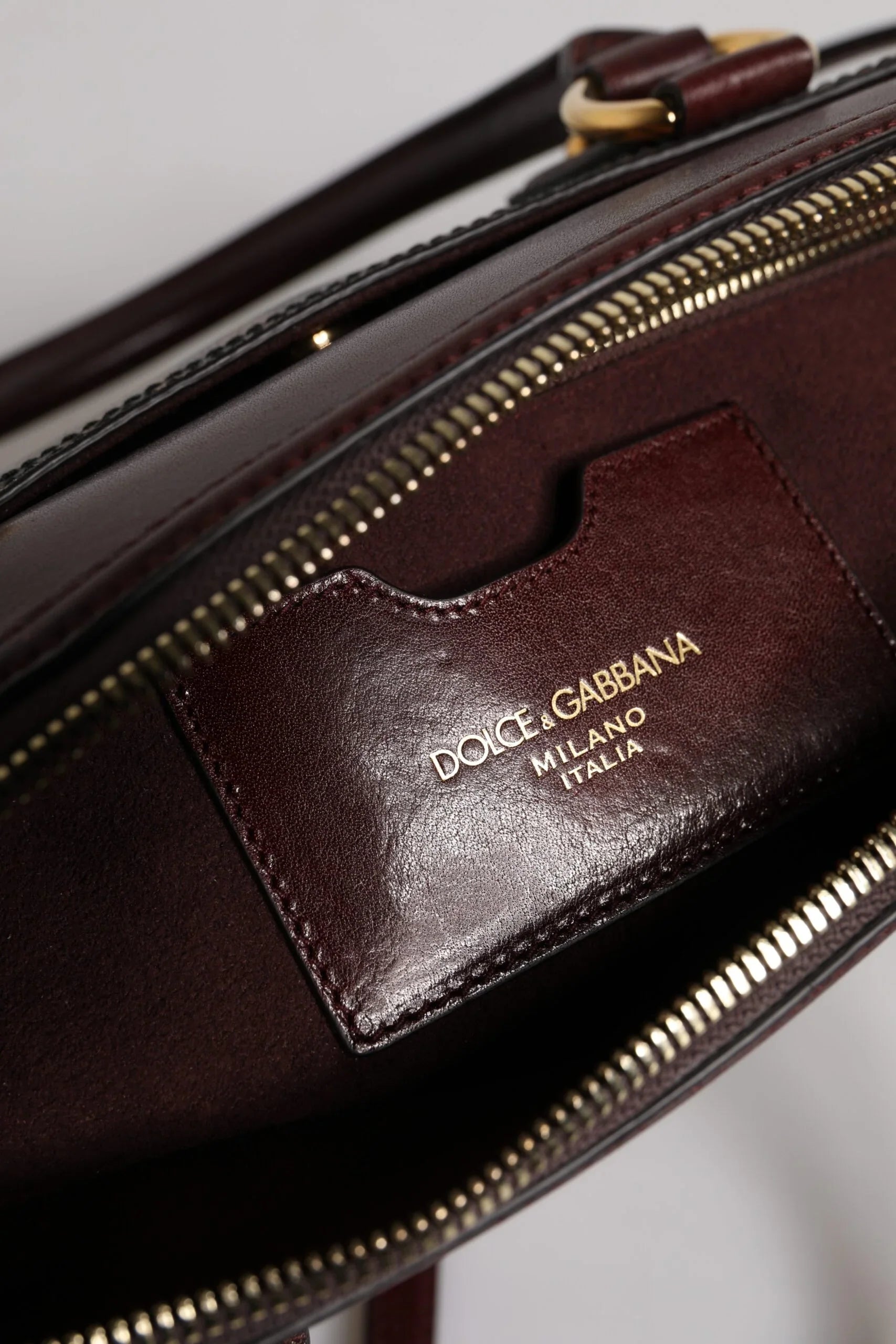 Dolce & Gabbana Brown Leopard Leather Shoulder Strap Duffle Bag