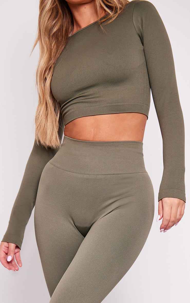 Navy Basic Seamless High Waist Gym Leggings