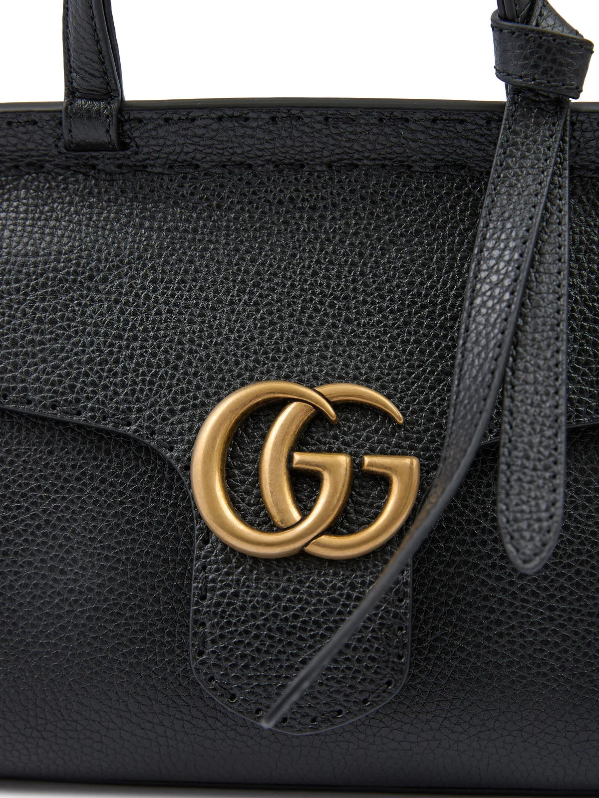 Gucci Black Leather GG Marmont Handbag