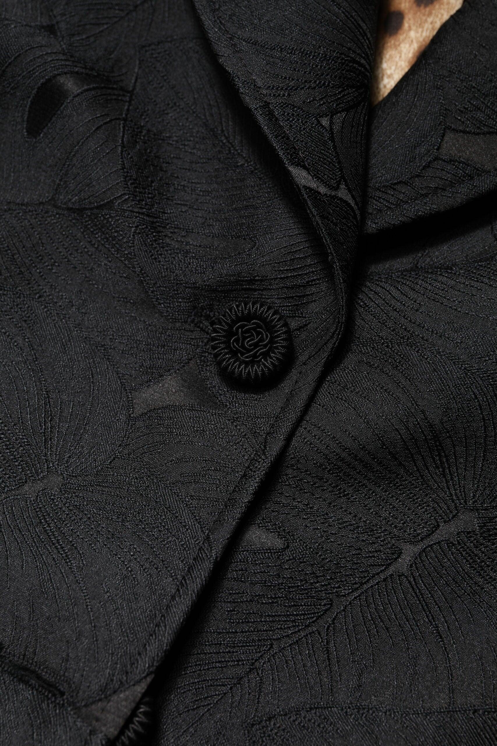 Dolce & Gabbana Black Single Breasted Trench Coat Jacket