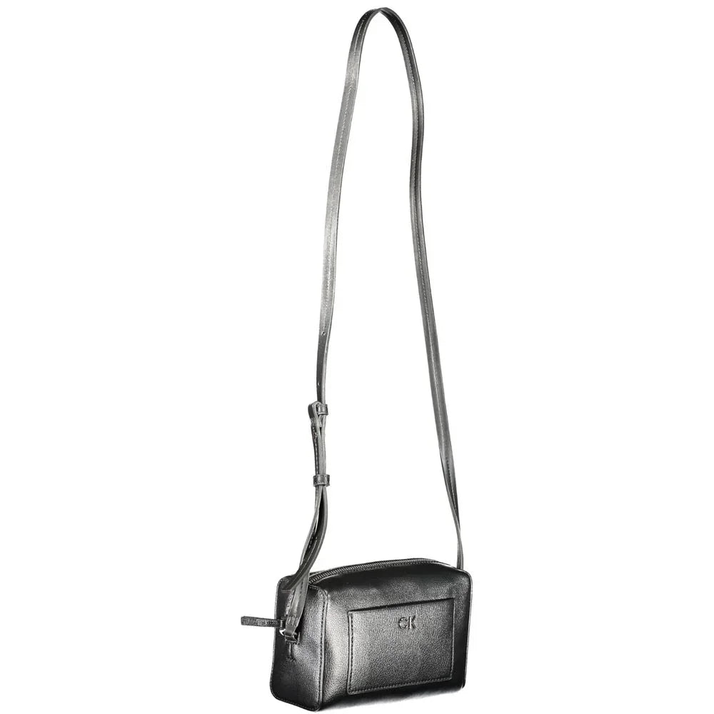 Borsa a tracolla da donna in poliestere nero Calvin Klein