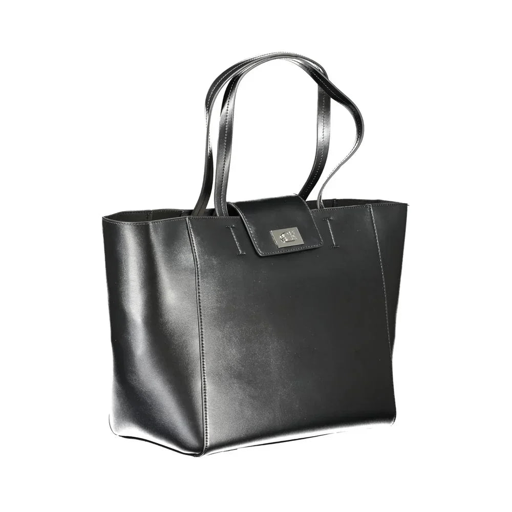 Schwarze Damenhandtasche von Calvin Klein aus recyceltem Polyester