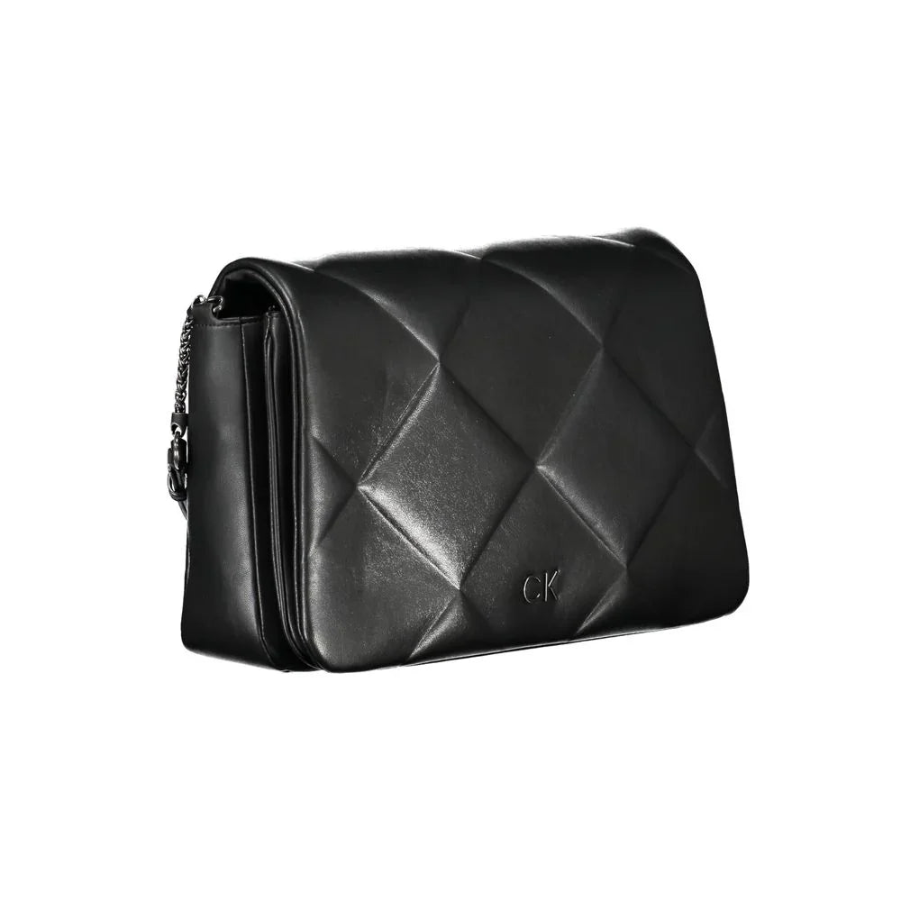 Schwarze Damen-Schultertasche von Calvin Klein aus Polyester