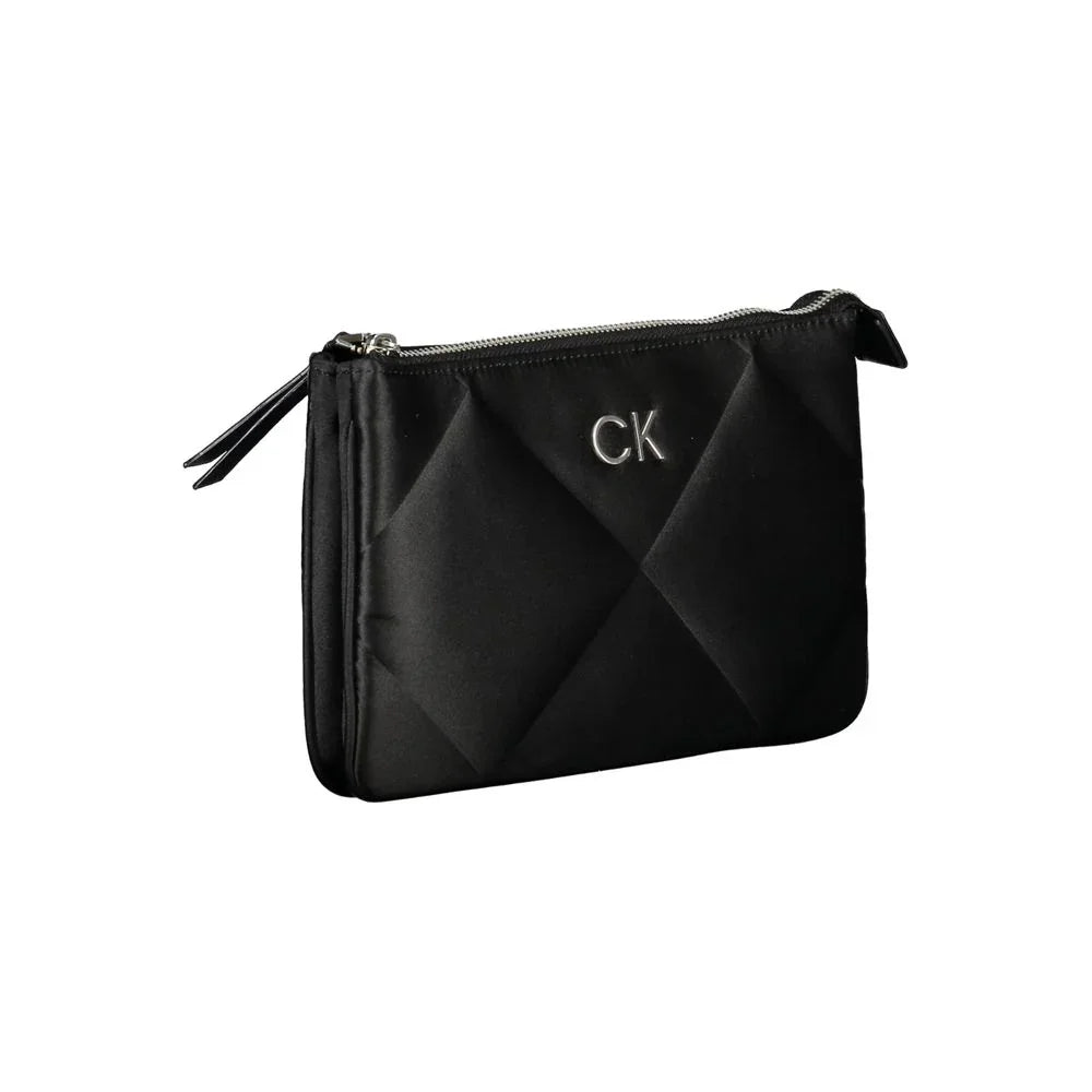 Schwarze Damen-Schultertasche von Calvin Klein aus Polyester