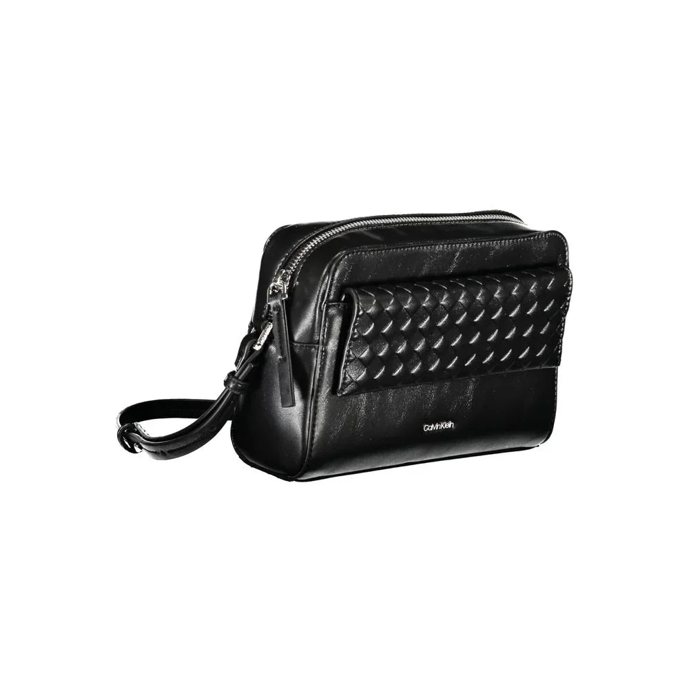 Schwarze Damen-Schultertasche von Calvin Klein aus Polyester