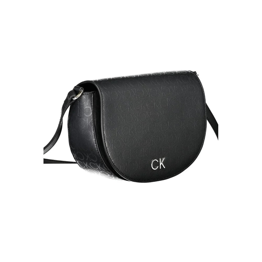 Calvin Klein Black Polyurethane Women Shoulder Bag